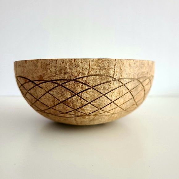 4 Coconut bowls, natural handmade, eco friendly, vegan bowl, salad bowl - Picture 6 of 8
